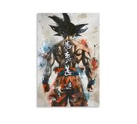 POKKMNJB Poster a tema anime Goku, stampa artistica da parete su tela, decorazione per la casa, camera da letto e soggiorno, 30 x 45 cm, senza cornice