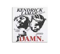 POKKMNJB Poster di Kendrick Lamar Rapper, stampa artistica da parete su tela, decorazione per la casa, camera da letto e soggiorno, 60 x 60 cm, senza cornice