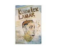 POKKMNJB Poster di Kendrick Lamar, stampa artistica da parete su tela, decorazione per la casa, per camera da letto e soggiorno, 50 x 75 cm, senza cornice