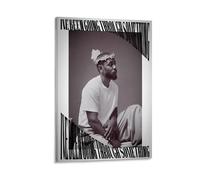 POKKMNJB Poster di Kendrick Lamar, stampa artistica da parete su tela, decorazione per la casa per camera da letto e soggiorno, 60 x 90 cm, con cornice