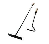 pokm toolsmarket - Set di posate per camino, 50 cm + raschietto per cenere da 70 cm con manico in legno, set di pulizia per camino, forno e prodotto nell'Unione Europea