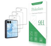 Pokolan Confezione da 3 pellicole proteggi schermo per Samsung Galaxy Z Flip 8, in vetro temperato, durezza 9H, compatibili con custodie, senza bolle, antigraffio, ultra resistenti
