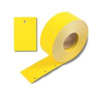 POKORNYS - 1.000 etichette in cartone vuote con foro (30 x 45 mm) rosso I etichette perforate per scrivere su un rotolo I cartellini dei prezzi con fori di (giallo, 30 x 45 mm)