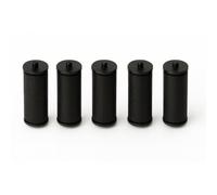 Pokornys - 5 rotoli di colore per etichettatrice Jolly - Rotoli di ricambio per Jolly 1 riga e 2 righe - con istruzioni per lo scambio di ruoli Pokornys - nero