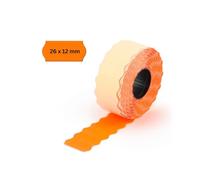Pokornys POKORNYS 3.000 Etichette Autoadesive per Prezzatrice (Arancione / 26 x 12 mm) I Rimovibile I Marcatura con Prezzo, Data... I Etichette Prezzo per Etichettatrici Manuali con Bordo Ondulato
