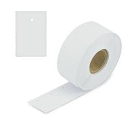 Pokornys POKORNYS etichette in cartone bianche con foro (30 x 45 mm) bianche I etichette perforate per scrivere su un rotolo I cartellini dei prezzi con (1000 pezzo, 30 x 45 mm)