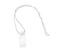 Pokornys - Segnaprezzi con filo (7x19mm) per abbigliamento, gioielli, accessori etc. - Etichette in cartoncino con filo di cotone (100)