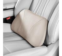 POKSRI 1P Cuscino lombare auto,39x22cm pelle velata,Schiuma Memory multifunzionale cuscini schiena sedile supporto,cuscino decorativo,seduta,ufficio,divano(bianco avorio)
