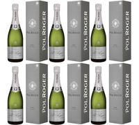 Pol Roger - Champagne Pure Extra-Brut con astuccio - Confezione da 6 x 75 cl