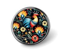 Polacco Modello Arte Popolare Distintivo Rotondo Carino Smalto Spilla Spilla Spilla Personalizzata Abbigliamento Decorazione Unisex Porta Badge Cappelli Borse Camicie Decor
