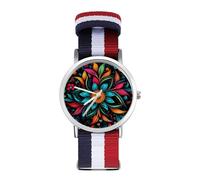 Polacco Tradizionale Folk Art Sport Orologio per Uomini Donne Nylon Cinturino Orologio da Polso Analogico Al, Stile:, regular, Cinturino