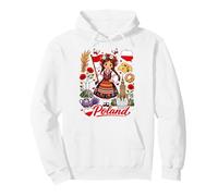 Poland Folk Costume Polska Heritage Girls Felpa con Cappuccio