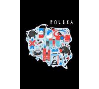 Poland Map Notebook: A5 Lined Journal with Polish Landmarks: 100 Pages for Writing, Sketching, and Creativity - Glossy Cover, Perfect Gift for Poland Lovers