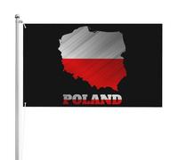 Poland Polish Map Bandiera Da Esterno Resistenti Bandiera Esterna Decorative Bandiere Da Giardino 90X150Cm Per Il Portico Casa Patio
