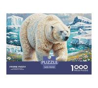 Polar Bear 1000 Piece Jigsaw Puzzle For Adults Challenging Game Stress Relief Puzzle Exercise The Memory of The Brain for The Whole Family, Gifts for Women, Gifts for Men 70x50cm/1000pcs