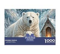 Polar Bear 1000 Piece Jigsaw Puzzle For Adults Challenging Game Stress Relief Puzzle Exercise The Memory of The Brain for The Whole Family, Gifts for Women, Gifts for Men 38x26cm/1000pcs