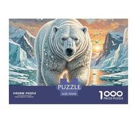 Polar Bear 1000 Piece Jigsaw Puzzle For Adults Challenging Game Stress Relief Puzzle Exercise The Memory of The Brain for Men, Women, Elders, Seniors 70x50cm/1000pcs