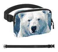 Polar Bear-1541 Marsupio da uomo e donna, marsupio con tracolla regolabile, borsa a tracolla alla moda per viaggi all'aperto, corsa, escursionismo, multicolore, 4 x 23 x 15 cm, Multicolore,