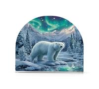 Polar Bear Aurora Portatovaglioli per Tavolo Cucina Decorazione Tovagliolo di Carta Acrilica Portatovaglioli per Sala da Pranzo Tessuti Interni Esterni