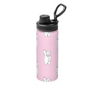 Polar Bear - Bollitore termico con stampa rosa, bottiglia da viaggio versatile per sport e attività all'aperto