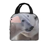Polar Bear - Borsa per il pranzo da donna, riutilizzabile, isolata, portatile, per uomo, grande capacità, per lavoro, picnic, viaggi