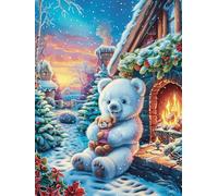 Polar Bear Cub in Cozy Cottage Puzzle 500 Pezzi Per Regalo Di Laurea Cartone Di Alta Qualità Per Studenti Mitos Animal Planta Per Decorazione Ufficio Stampa Ad Alta Definizione Qualità Premium 500 PC