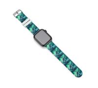 Polar Bear Family Northern Lights - Cinturino compatibile con iWatch, cinturino morbido e divertente per Smart Watch da 38 mm/40 mm, 42 mm/44 mm, 38mm/40mm, Silicone, Nessuna pietra preziosa