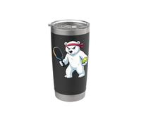 Polar Bear - Fascia per capelli da giocatore di pickleball Bicchiere termico in acciaio inox doppia parete
