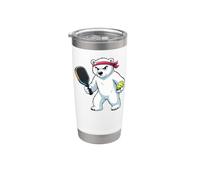 Polar Bear - Fascia per capelli da giocatore di pickleball Bicchiere termico in acciaio inox doppia parete