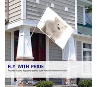 Polar Bear Flag 3x5 FT Wild Animals Cute Arctic White Furry Bears Cub Outdoor Flags Large Welcome Yard Banners Home Garden Yard Lawn Decor