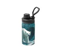 Polar Bear Ice Cave - Borraccia termica da 350 ml, con design a stampa completa, a prova di perdite, in acciaio inox e resistente, per esterni