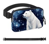 Polar Bear Lies on Cloud-1680 - Marsupio unisex, alla moda, sportivo, sottile, alla moda, per jogging, escursionismo, donna, uomo, multicolore, 4 x 23 x 15 cm, Multicolore, 1.5x9.0x5.9in/4x23x15cm