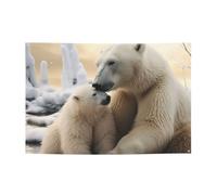 Polar Bear Love Banner Decorazione per Feste Sfondo Bandiera Festa di Compleanno Fotografia Sfondo Decorazione Banner e Segnali Decorazione da Parete Banner Feste Forniture Bomboniere 180 x 119 cm