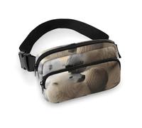 Polar Bear Love Marsupio per donne e uomini, marsupio regolabile casual per viaggi, sport, escursionismo, bianco, 20 x 13 cm, bianco, 7.9x5.1inches