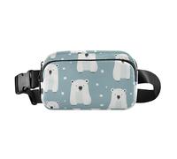 Polar Bear - Marsupio alla moda per uomo e donna, impermeabile, borsa a tracolla essenziale da viaggio, con cinghia regolabile, per ciclismo, escursionismo, palestra