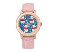 Polar Bear, orologio da polso da donna, elegante, analogico, al quarzo, cinturino in pelle, Stile:, regular, Cinturino