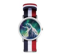 Polar Bear, orologio sportivo da uomo e donna, con cinturino in nylon, orologio analogico al quarzo, Stile:, regular, Cinturino