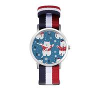 Polar Bear, orologio sportivo per uomo e donna, cinturino in nylon, orologio analogico al quarzo, Stile:, regular, Cinturino