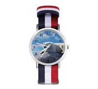 Polar Bear, orologio sportivo per uomo e donna, cinturino in nylon, orologio analogico al quarzo, Stile:, regular