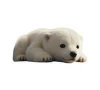 Polar Bear Plush, Soft Stuffed Animal, 7,09 x 7,09 x 9,84 pollici, Cozy Emotional Companion, Cuddly Sleep Aid Toy, Huggable Gift Doll Ideal for Kids, Adult, Bedroom, Holiday, Daily Comfort, White