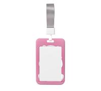 Polar Bear Porta badge scorrevole porta badge verticale in plastica custodia protettiva per donne e uomini con cordino da lavoro custodia per badge da lavoro per ufficio