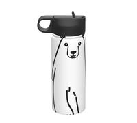 Polar Bear Printing Travel 18oz Sport Bollitore Isolato Bottiglia di Acqua Bollitore In Acciaio Inox Bollitore Tazza Portatile