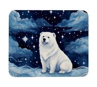 Polar Bear Watching Stars Tappetino Scrivania Lavabile Mouse Pad Durevoli Tappetino per Mouse per Accessori Scrivania Gaming Casa 25X30Cm