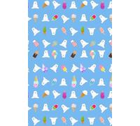 Polar Bear with Ice Cream: 6x9" Lined Journal Notebook 121pages