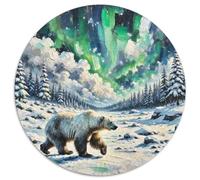Polar Bear1000 Piece Puzzle Per Adulti Collezione Circle of Colors, JigsawPolar Bear Toys Arte, Regalo Forma Rotonda1000pcs (67.5x67.5cm)