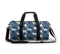 Polar Bears - Borsone da palestra da viaggio con divertente motivo orsi polari, Stile:, 17.7in/9in/9in