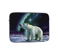 Polar Bears Northern Lights - Custodia per computer portatile da 17 pollici, impermeabile, leggera, per computer portatile