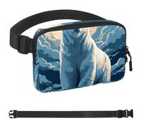 Polar Bears Under the Sun-1615 - Marsupio a tracolla per uomo e donna, borsa da cintura per viaggi, casual, passeggiate, corsa, escursionismo, ciclismo, multicolore, 4 x 23 x 15 cm, Multicolore,