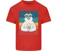 Polar Beer Funny Bear Alcohol Play On Words Uomo Cotone T-Shirt Tee Top