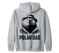 Polar Dad - Vintage Carino Orso polare Papà Festa del Papà Felpa con Cappuccio
